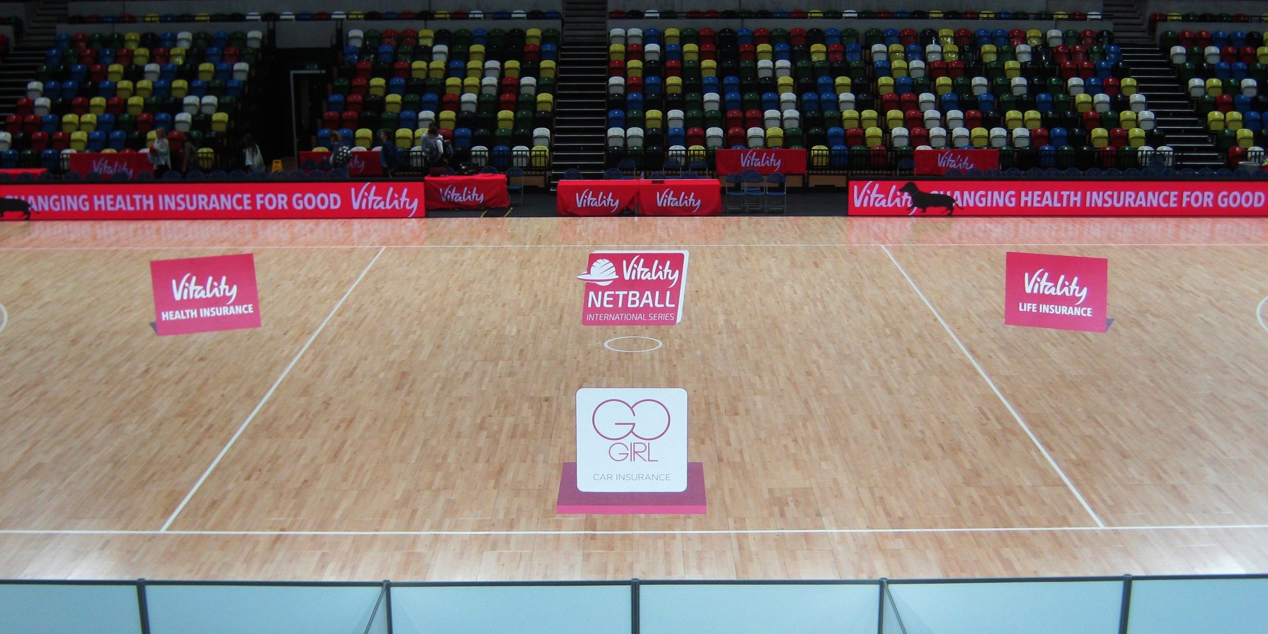 3D Court Graphics Netball Vitality Copper Box Arena