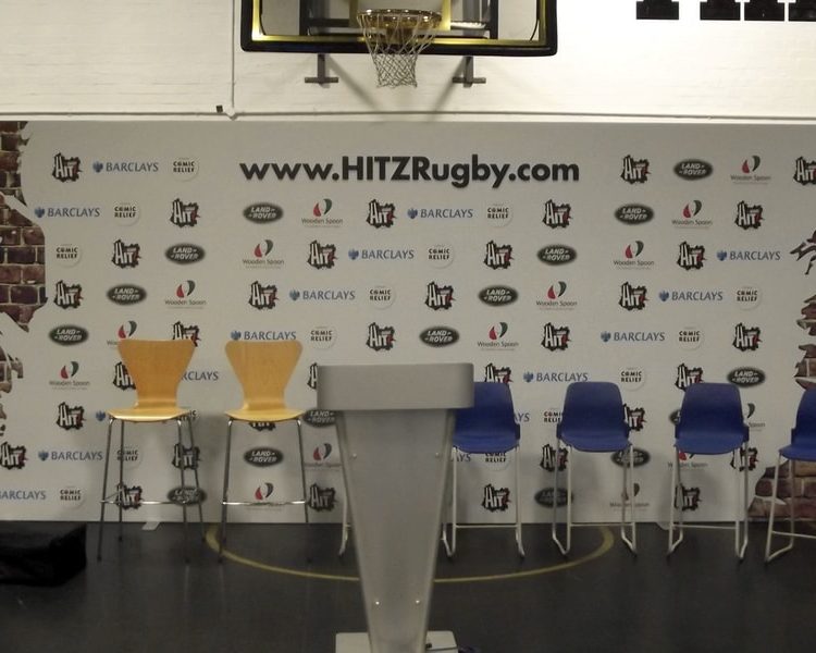 Event Branding Grassroots Hitz Rugby Stage Backdrop