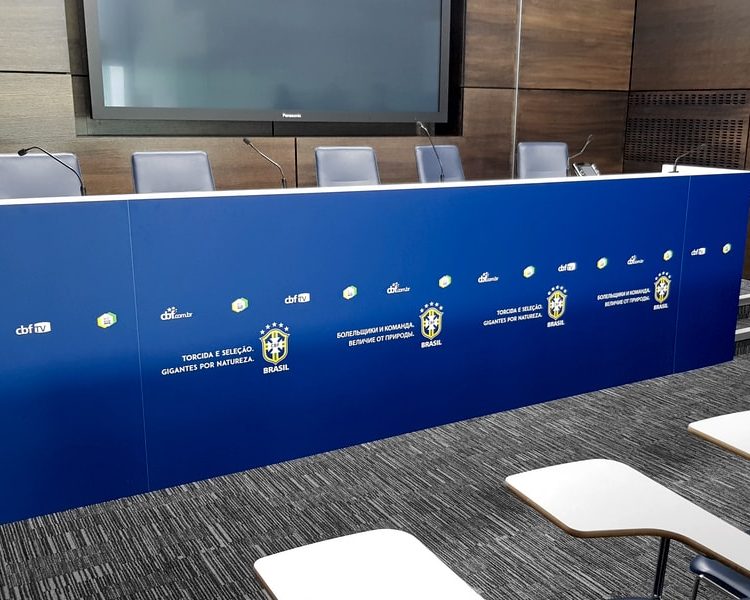 Backdrops & Media Area Brazil Global Tour at Tottenham Training Ground