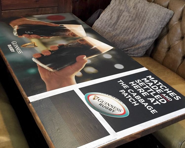 Bar Branding Guinness Pubs Table