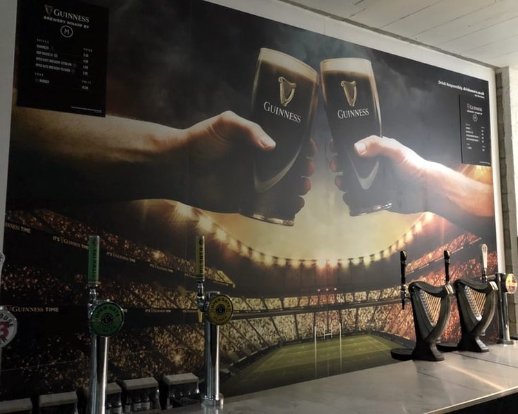 Bars and Concessions Branding Guinness Pubs Wall Graphics