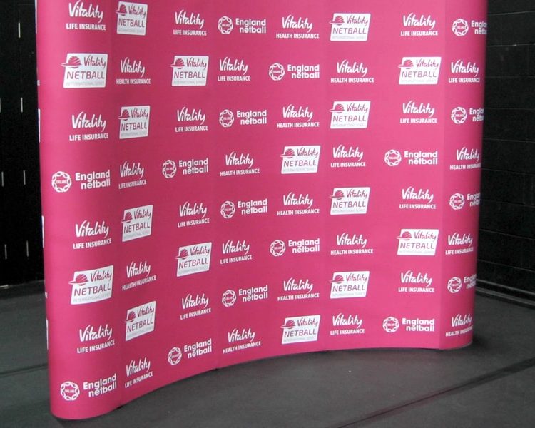 Media Backdrops & Media Areas Frame System Vitality England Netball