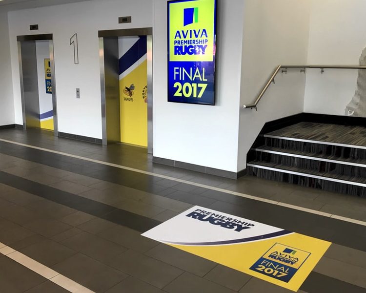 Stadium Hospitality Reception and Hallway Premiership Rugby Lifts
