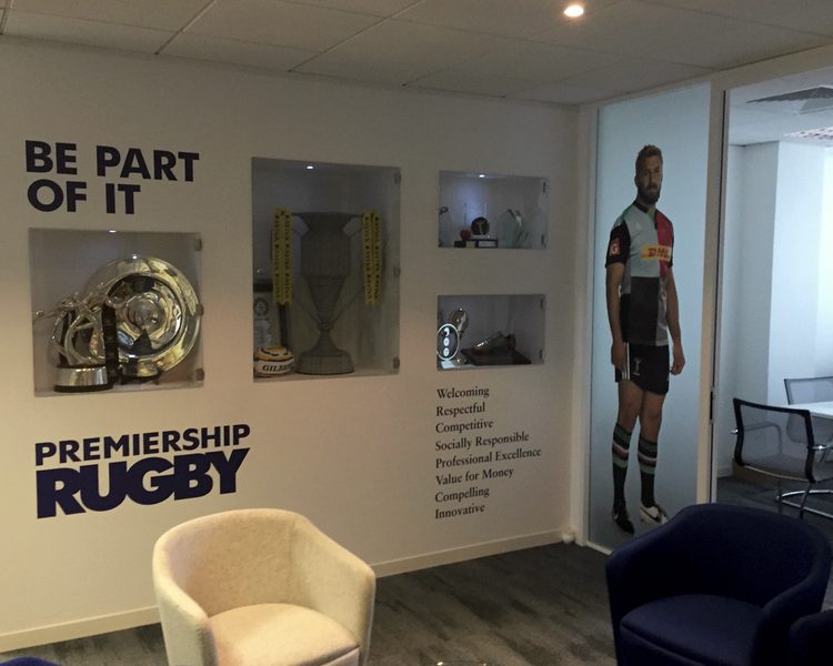 Stadium Hospitality Offices Premiership Rugby Wall And Glass Graphics