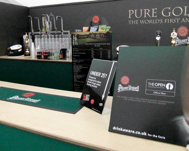 Bar Branding Fan Village Pilsner Urquell The Open