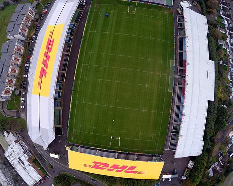 Painted Roof Advertising DHL Stadium Roof