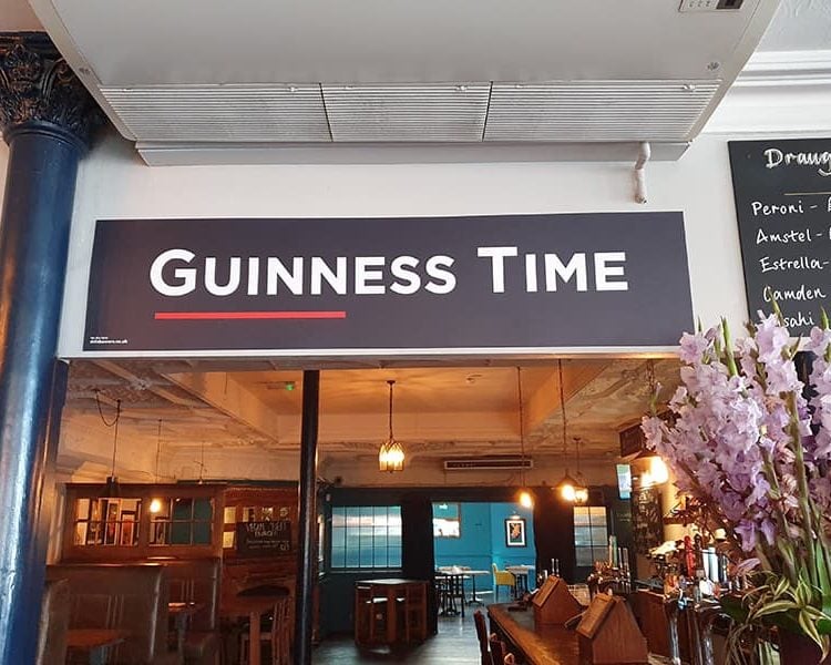 Printed Boards Guinness Pubs Interior Advertising
